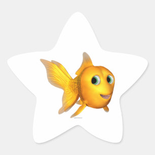 Goldie the Toon Goldfish Stern-Aufkleber