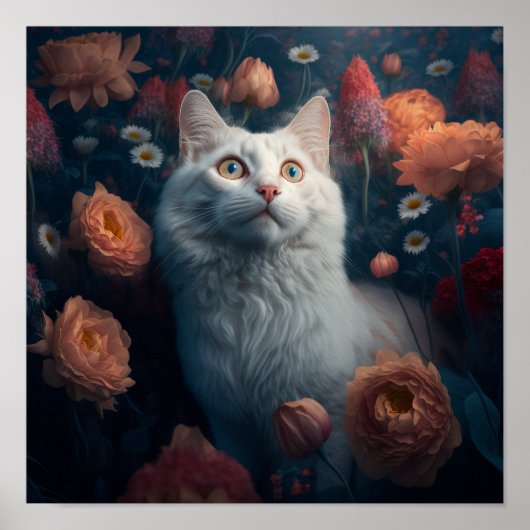 Goldie the Turkish Angora Cat Poster (Vorne)