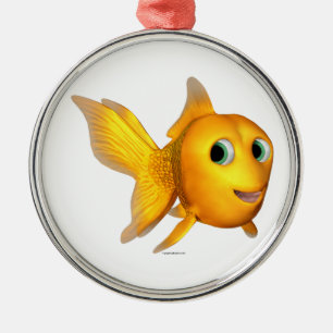Goldie-Toon-Goldfish Silbernes Ornament