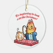 Goldie untersucht Weihnachten Keramik Ornament (Links)