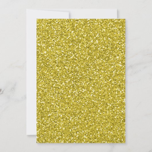 Goldige Party Einladung per Hand schreiben (Rückseite)