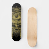 GoldIlluminati Schädelverschiedene Skateboard (Vorderseite)