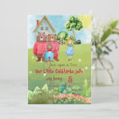 Goldilocks Birthday Einladung (Stehend Vorderseite)