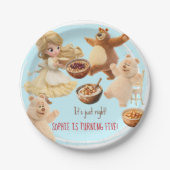 Goldilocks Geburtstag Pappteller (Vorderseite)