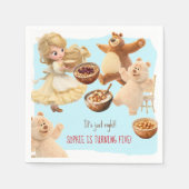 Goldilocks Geburtstag Serviette (Vorderseite)