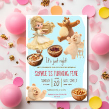 Goldilocks Geburtstagseinladung