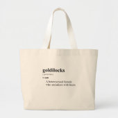 GOLDILOCKS JUMBO STOFFBEUTEL (Vorne)