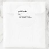 GOLDILOCKS RUNDER AUFKLEBER (Tasche)
