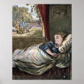 Goldilocks Schlaf im Bett des kleinen Bären Poster (Vorne)