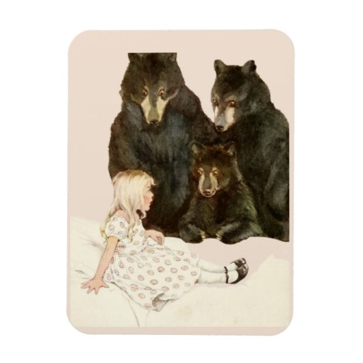 Goldilocks & the 3 Bears Vintage Magnet (Vertikal)