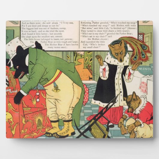 Goldilocks und die drei Bären Fotoplatte (Vorderseite)