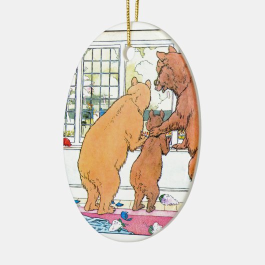 Goldilocks und die drei Bären Keramik Ornament (Links)