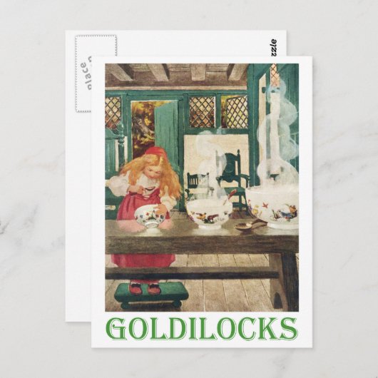 Goldilocks und die drei Bären Postkarte (Vorne/Hinten)