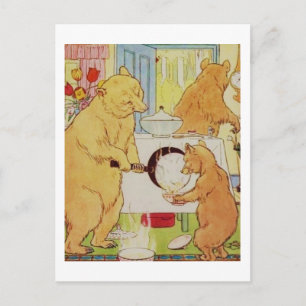 Goldilocks und drei Bären Vintage, Historische Kun Postkarte