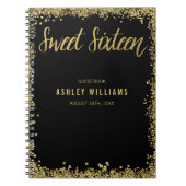 GoldImitat-Glitzer-Gast-Buch des Bonbon-16 Notizblock (Vorderseite)