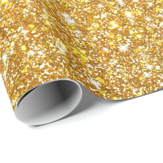 GoldImitat-Glitzer-glänzendes Muster Girly Geschenkpapier (Rolleneckpunkt)