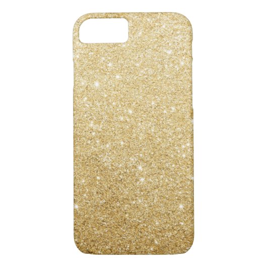 GoldImitat-Glitzer LuxusiPhone 7 Fall Case-Mate iPhone Hülle (Rückseite)