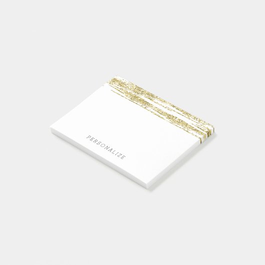 GoldImitat-Glitzer-Streifen Post-it Klebezettel (angewinkelt)