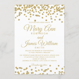 GoldImitat-Glitzerconfetti-elegantes Einladung