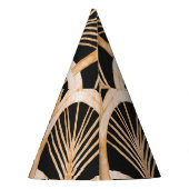 Goldimitation: Aquarellkunst Deko. Partyhütchen (Rückseite)