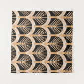 Goldimitation: Aquarellkunst Deko. Wandteppich (Vorderseite (Horizontal))