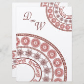 Goldindische Hennastrauch Mehendi Einladung (Vorne/Hinten)