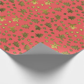 Goldingwer-Brot auf rosa WeihnachtsPackpapier Geschenkpapier (Ecke)