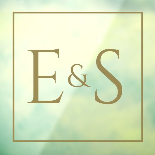 Goldinitials Hochzeitfenster Fensteraufkleber (Blatt 3)