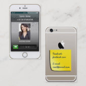 GoldiPhone 6 Visitenkarte mit Aufkleber (Vorne/Hinten)