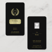 Goldjustizskala Visitenkarte (Vorne/Hinten)