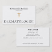 Goldkadukus, graue, weiße Dermatologin Visitenkarte (Vorne/Hinten)