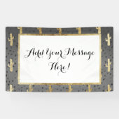 Goldkaktus auf moderner schicker banner (Horizontal)