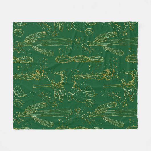 Goldkaktus Fleecedecke (Vorderseite (Horizontal))