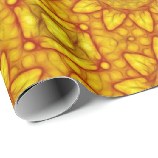 GoldKaleidoskop-Sonnenblume Geschenkpapier (Rolleneckpunkt)