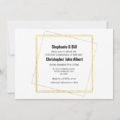 Goldkalienhölzern mit Satin-Satin-Blau Einladung (Rückseite)