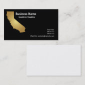 Goldkalifornien-Staats-Geschäfts-Karte Visitenkarte (Vorne/Hinten)