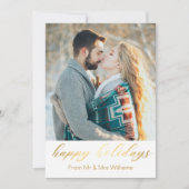 Goldkalligrafie-Foto Mitteilungskarte (Vorderseite)