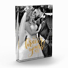 Goldkalligrafie für immer Hochzeitsstipendien für  Fotoblock