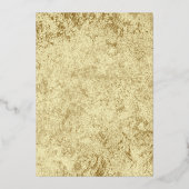 Goldkalligrafie-Hochzeit Folieneinladung (Rückseite)