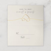 Goldkalligrafie-Hochzeit Platzkarte (Außenseite Aufgefaltet)