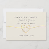 Goldkalligrafie-Hochzeit Save The Date (Vorderseite)