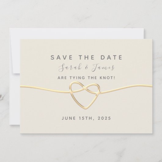 Goldkalligrafie-Hochzeit Save The Date (Vorderseite)