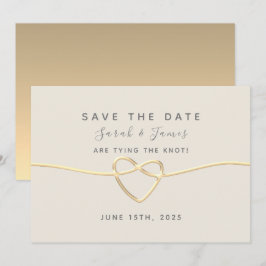 Goldkalligrafie-Hochzeit Save The Date