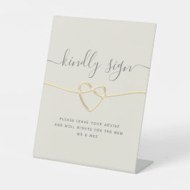 Goldkalligrafie-Hochzeit Sockelschild