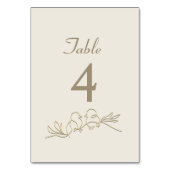 Goldkalligrafie-Hochzeit Tischnummer (Rückseite)