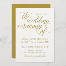 Goldkalligrafie-Hochzeitseinladungen | elegant