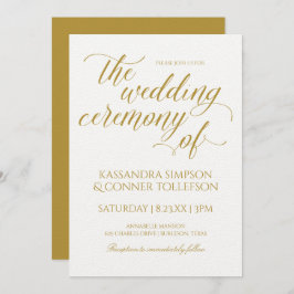 Goldkalligrafie-Hochzeitseinladungen | elegant Einladung