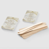 Goldkalligrafie-Hochzeitsprogramm Fächer (Non-assembled)