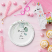 Goldkalligrafie-Hochzeitstorte Pappteller (Party)