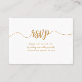 Goldkalligrafie Hochzeitswebsite uAwg Online-Karte Visitenkarte (Vorderseite)